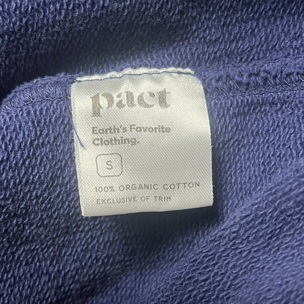 Pact Shirt Dress Navy Blue Quarter Button Size Small - Picture 4 of 6